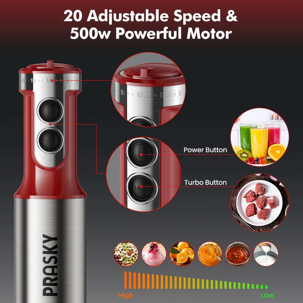 5-in-1 Handheld Mixer Set with Whisk and Measuring Cups