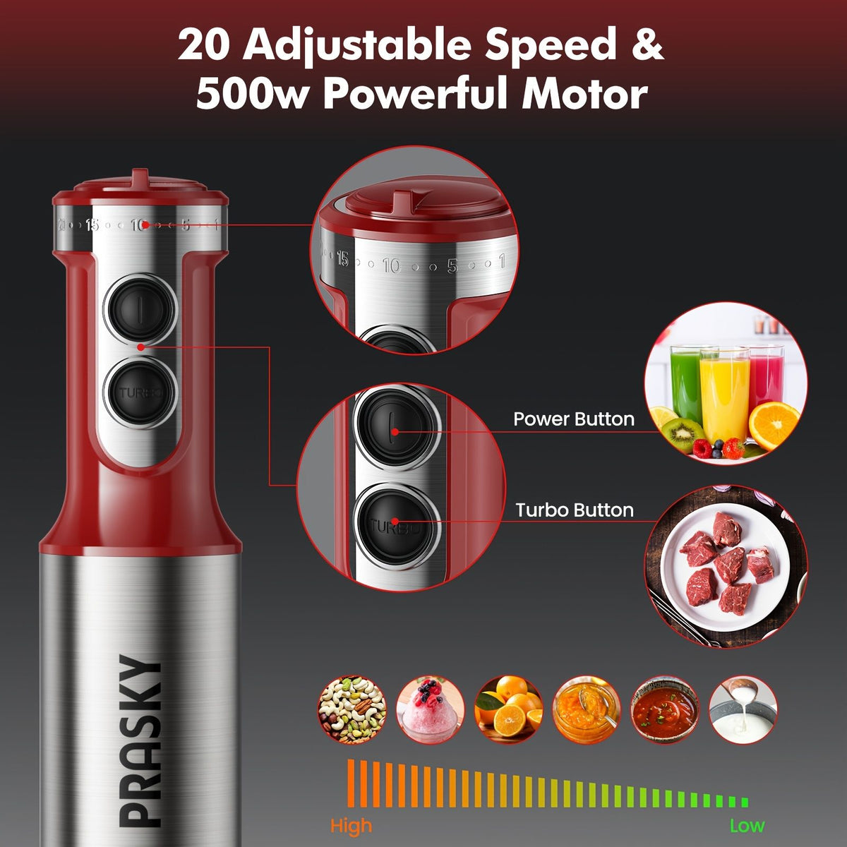 5-in-1 Handheld Mixer Set with Whisk and Measuring Cups