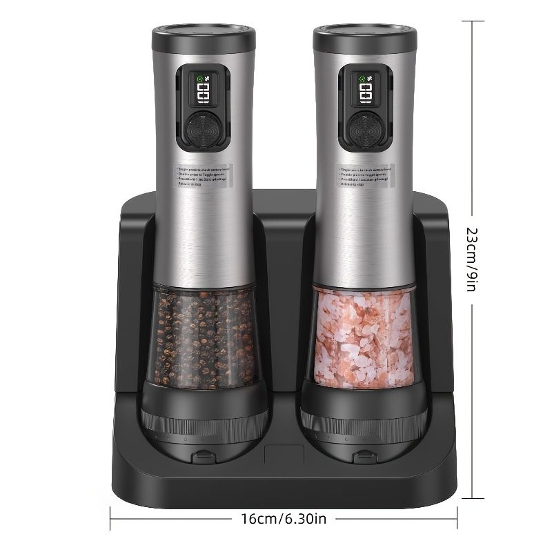 2-Piece Automatic USB Rechargeable Grinder Set