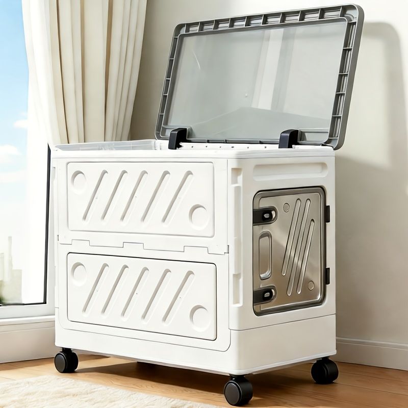 Foldable Wheeled Storage Box with 4 Wheels