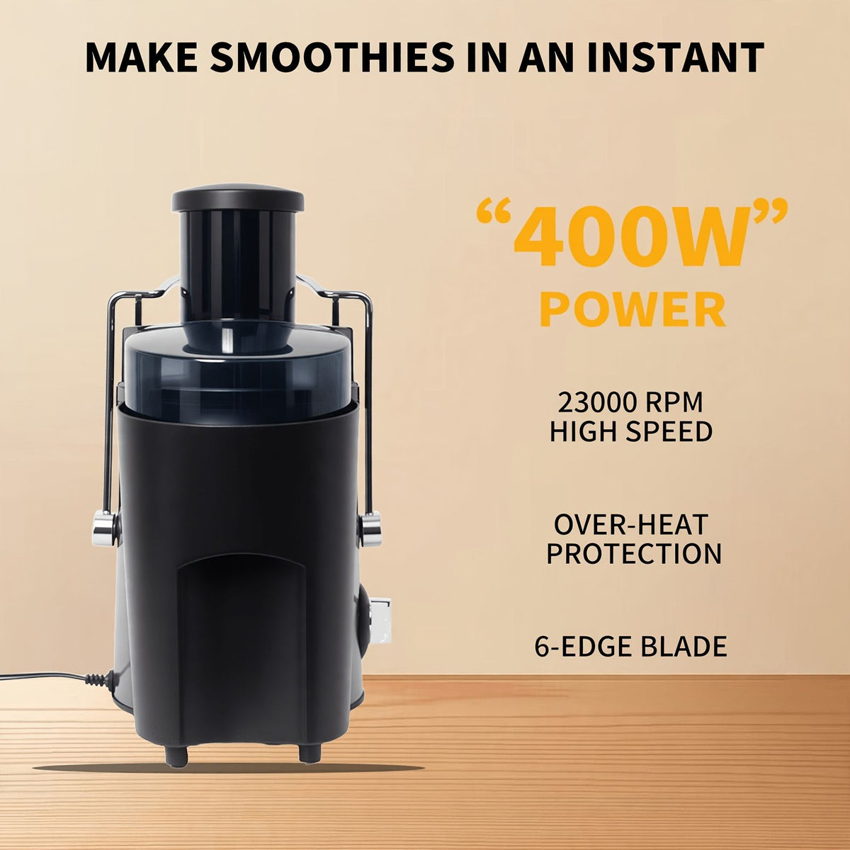 3 Inch Wide Mouth Juicer Blender for Fruits and Vegetables