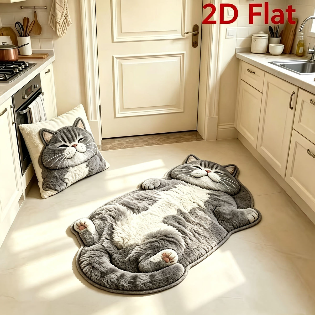 British Shorthair Cat Kitchen Mat Non Slip Washable