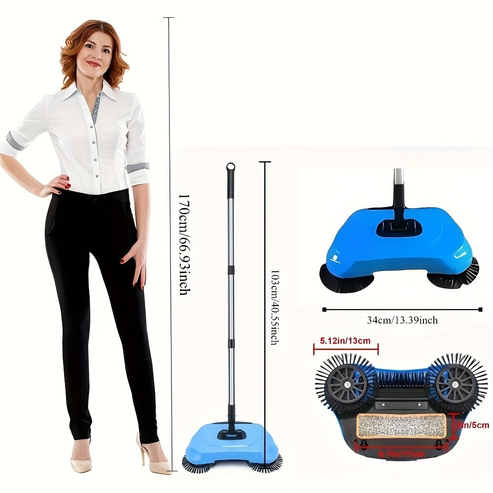 3-in-1 Manual Floor Cleaner Set with Long Handle