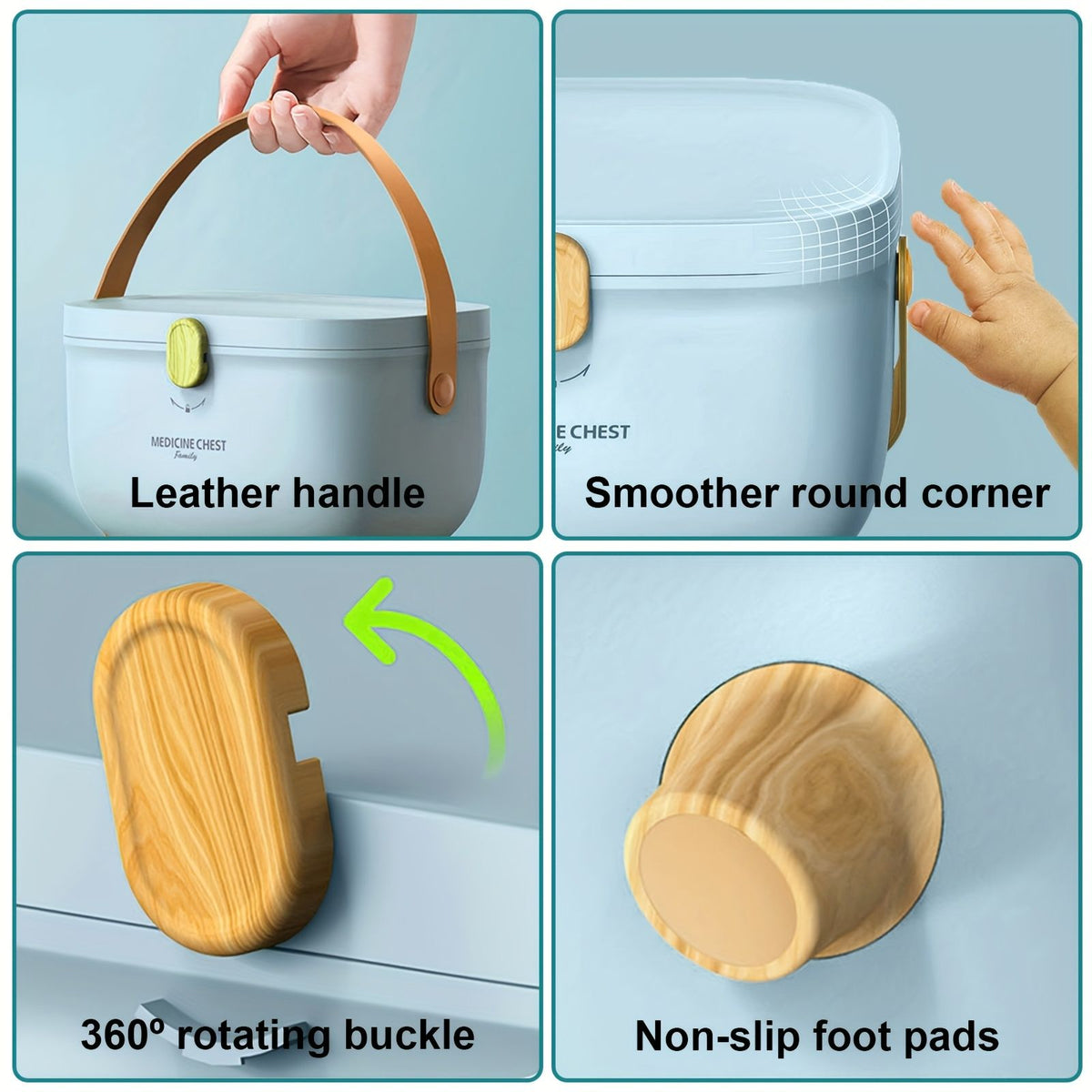 Multi-Layer Medicine Storage Box with Handle
