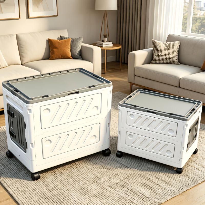 Foldable Wheeled Storage Box with 4 Wheels