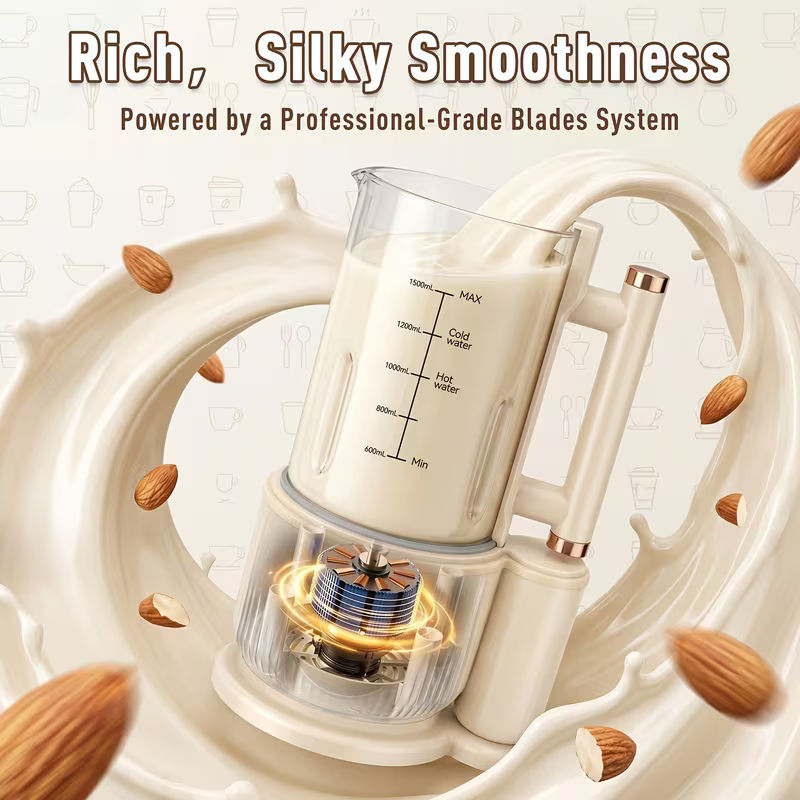 Multifunctional Automatic Heating Blender And Juicer With Self-Cleaning