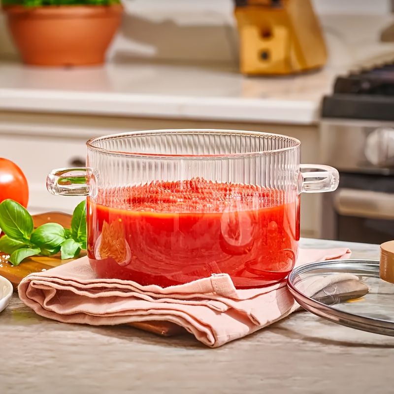 1500ml High Borosilicate Glass Pot with Lid
