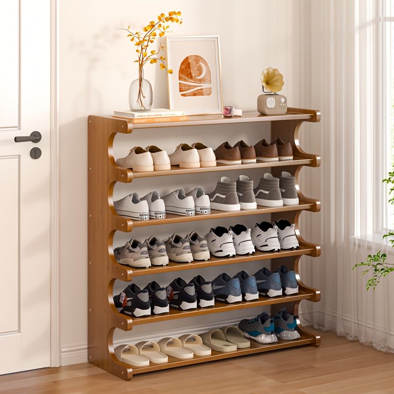 Bamboo Shoe Rack Storage Organizer