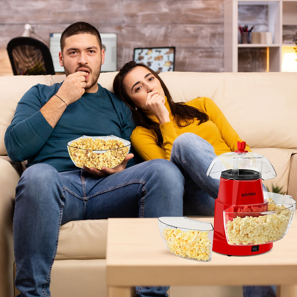 Hot Air Popcorn Machine with 4 Bowls