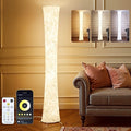 61-Inch Soft Light LED Floor Lamp with White Fabric Shade