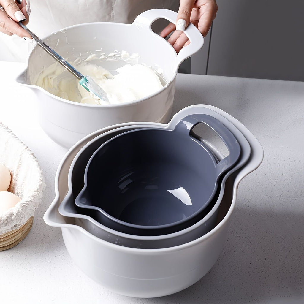 4-Piece Non Slip Plastic Mixing Bowl Set