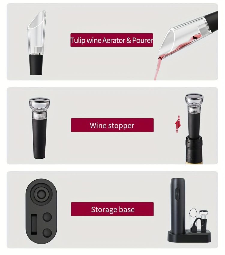 Rechargeable Electric Wine Opener Set