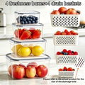 8-Piece Fruit Storage Container Set with Drain Baskets