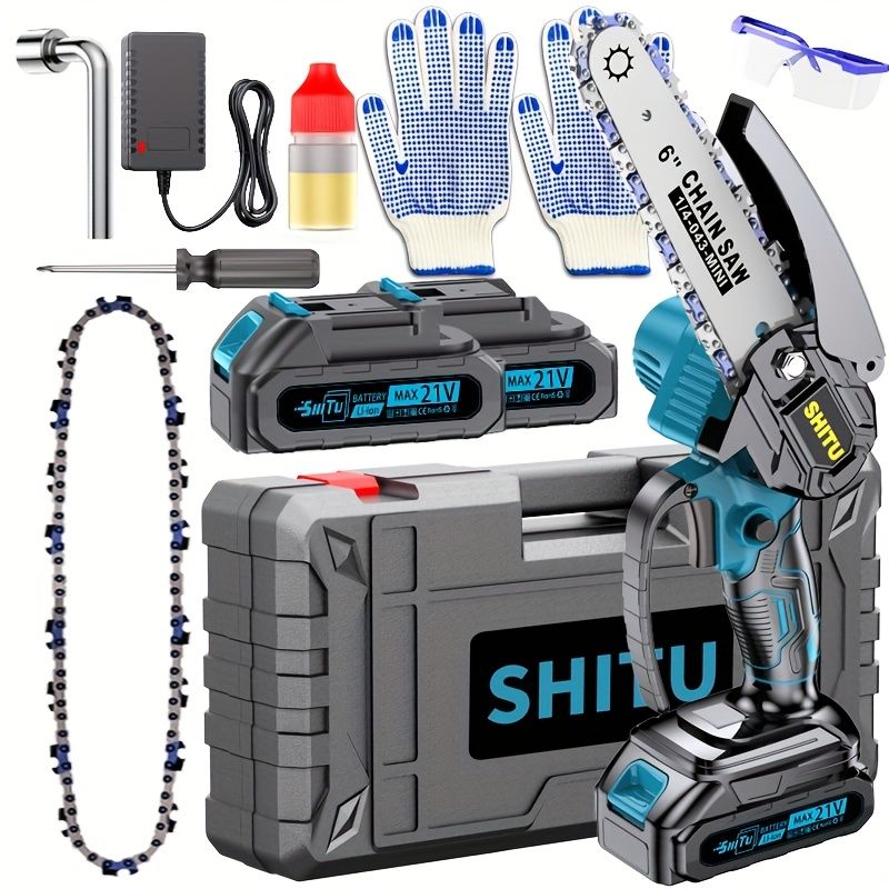 Mini Cordless Handheld Chainsaw with Safety Lock