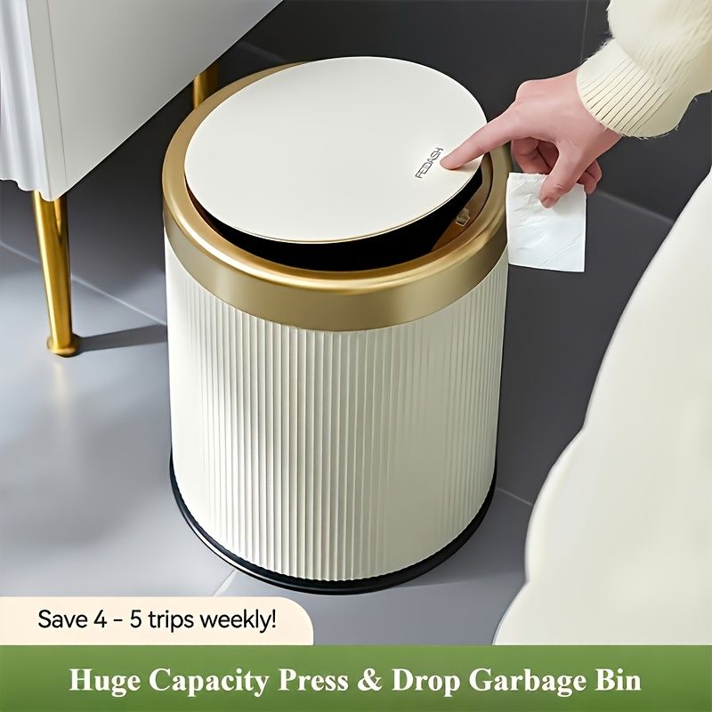 Large Capacity Odor Sealing Press Type Kitchen Trash Can
