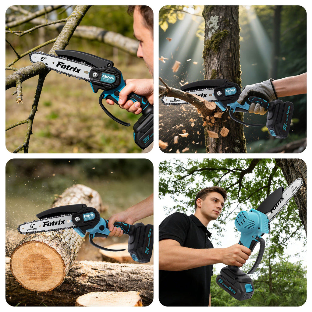 6 Inch Mini Cordless Chainsaw with Storage Case