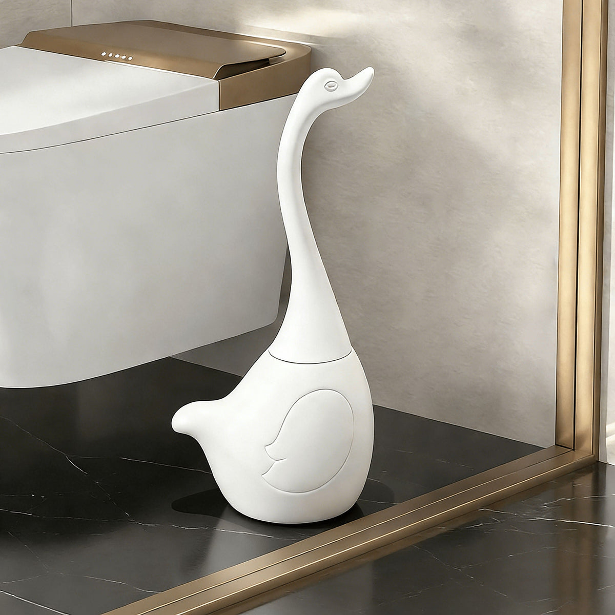 Swan Toilet Brush with Holder