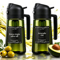 2-in-1 Glass Olive Oil Dispenser Bottle Set
