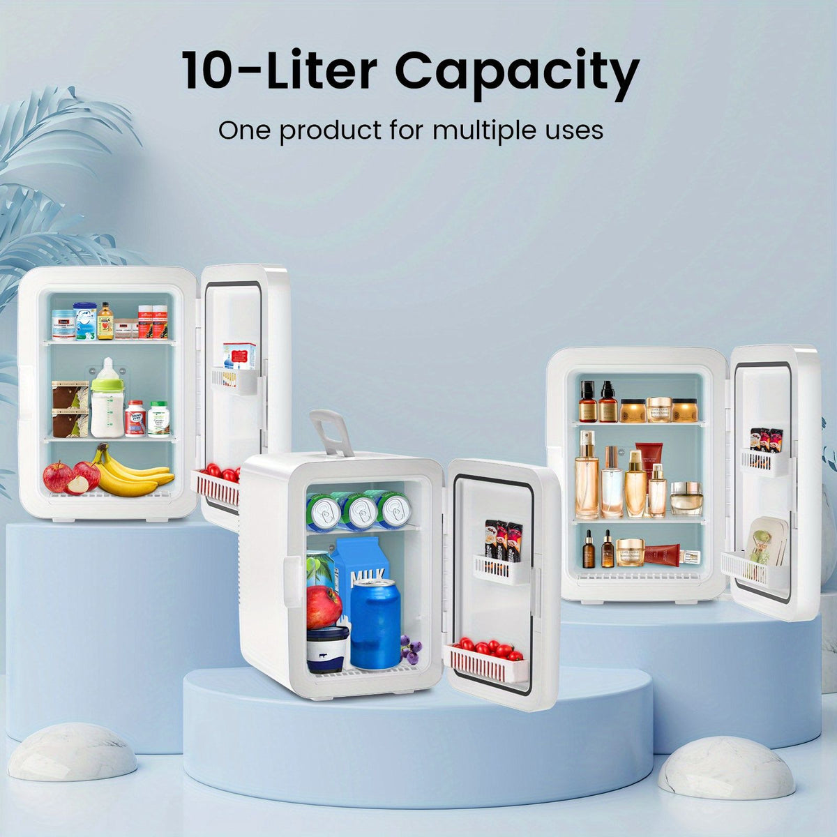 Portable Mini Fridge Cooler for Beverage Food Skincare