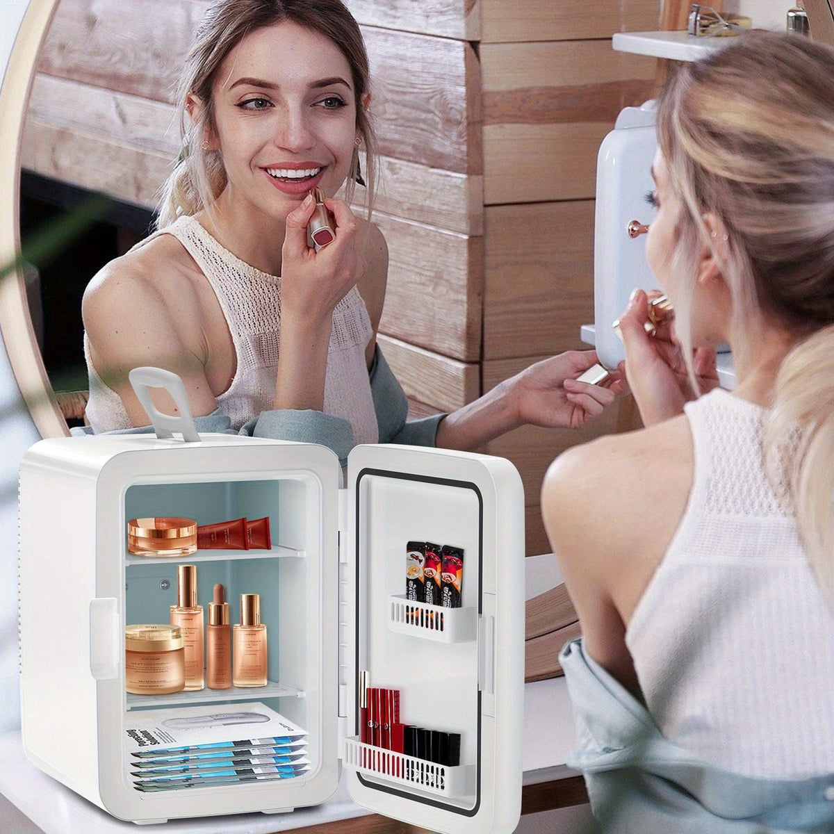 Portable Mini Fridge Cooler for Beverage Food Skincare