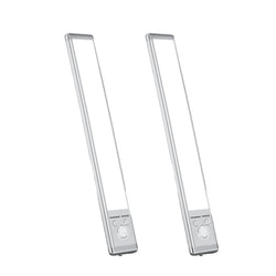 2-Pack White LED Motion Sensor Under Cabinet Light