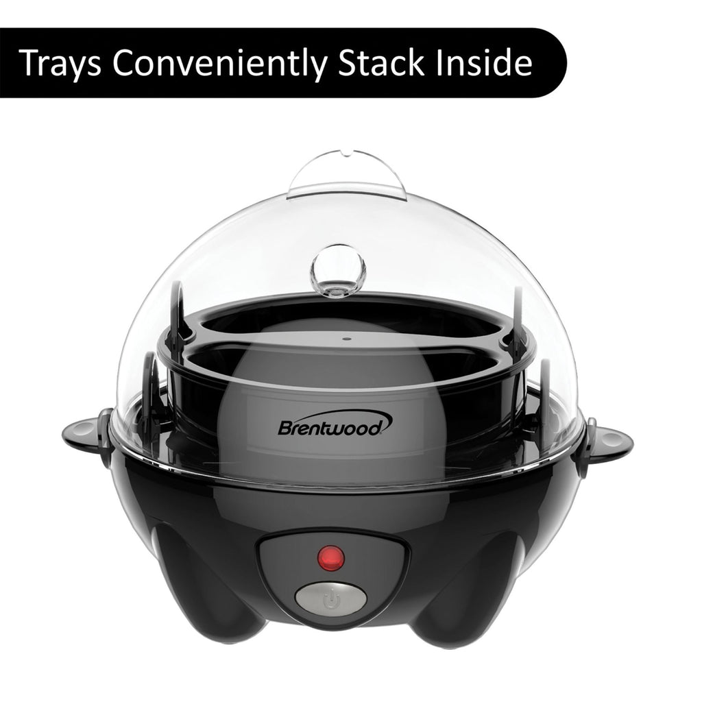 Brentwood Electric 7 Egg Cooker Auto Shut Off Black
