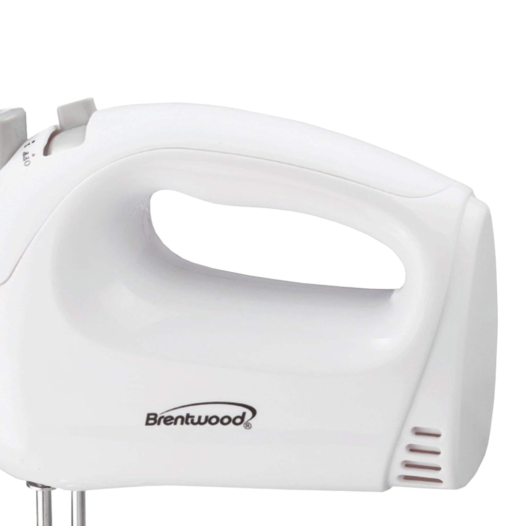 Brentwood 5-Speed White Hand Mixer