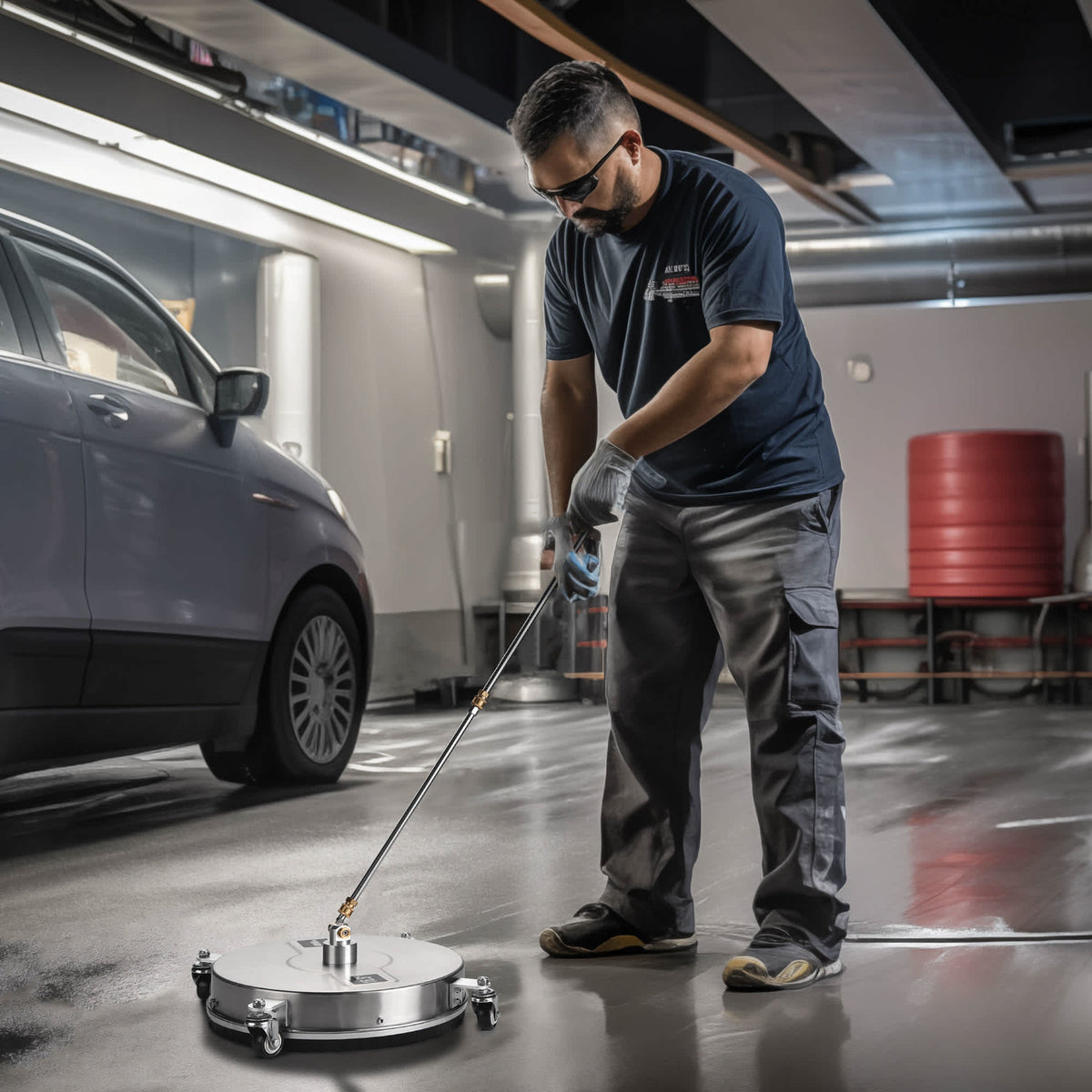 Yescom Stainless Steel Pressure Washer Surface Cleaner with Wheels