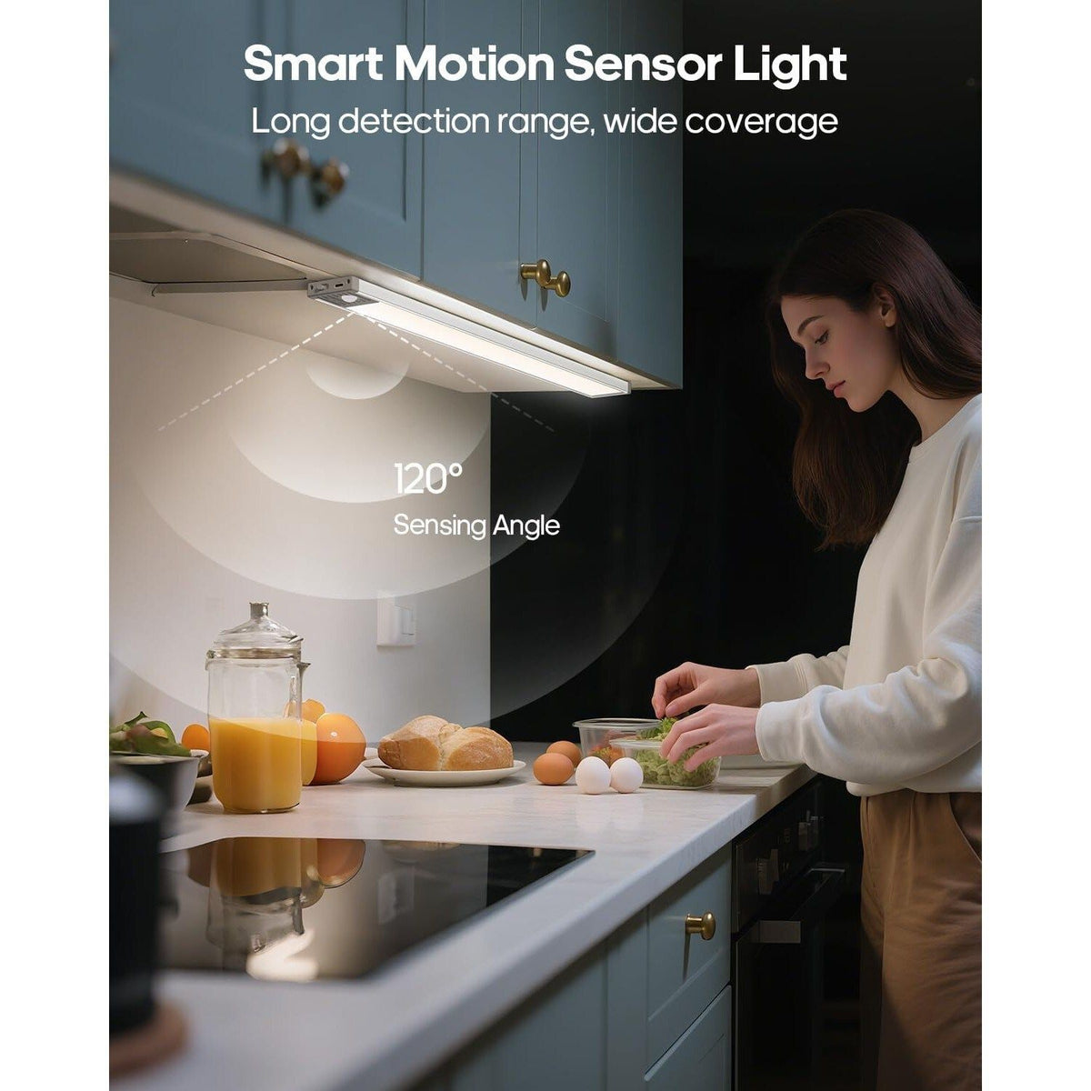 Tradufa Rechargeable Motion Sensor LED Under Cabinet Light