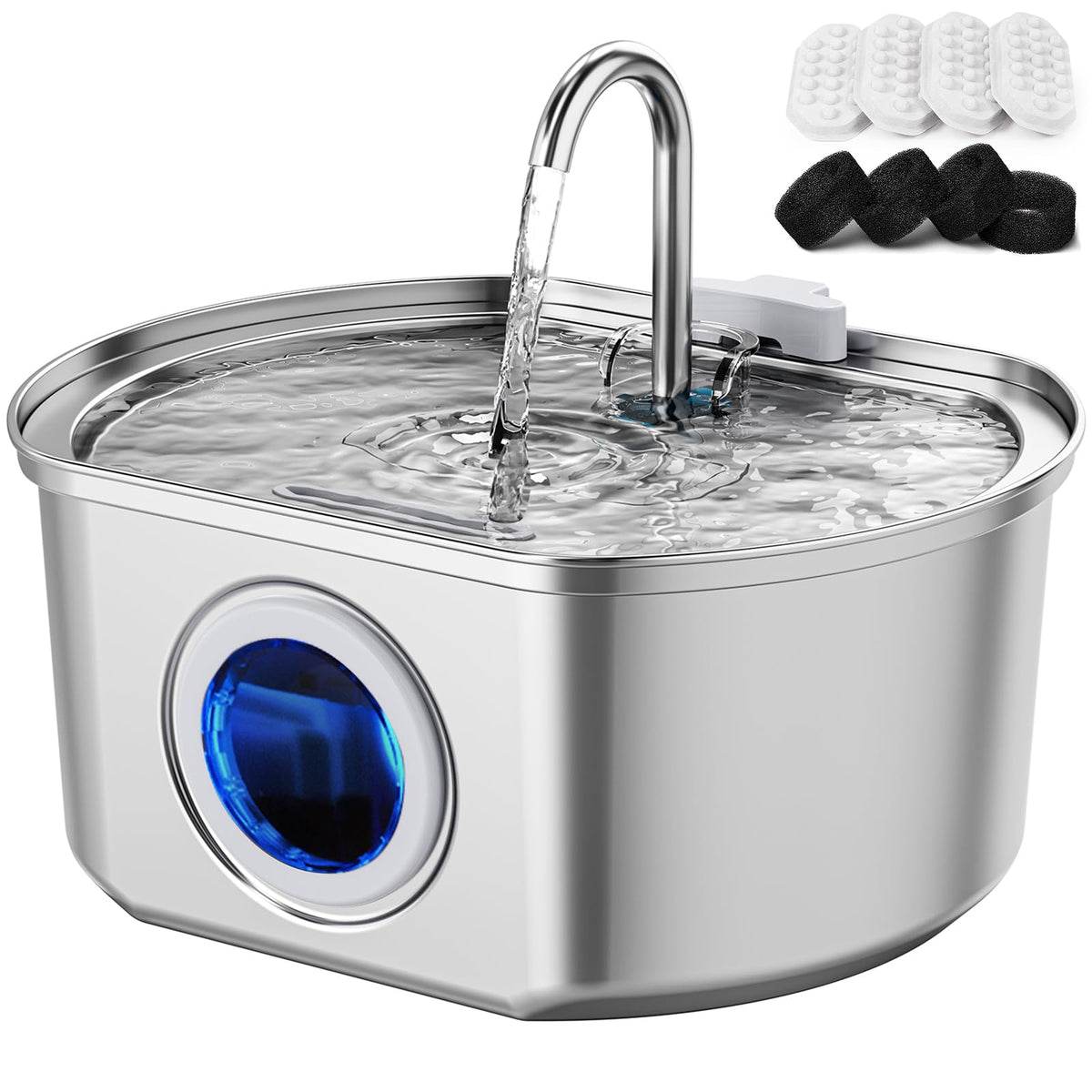 Stainless Steel Pet Water Fountain 108 oz