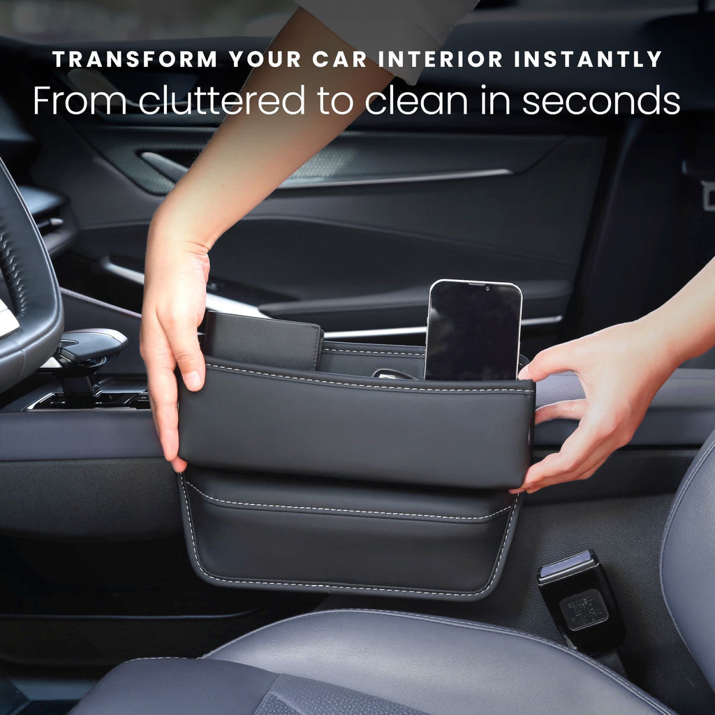 Car Seat Gap Filler Organizer Universal Fit with Charging Holes