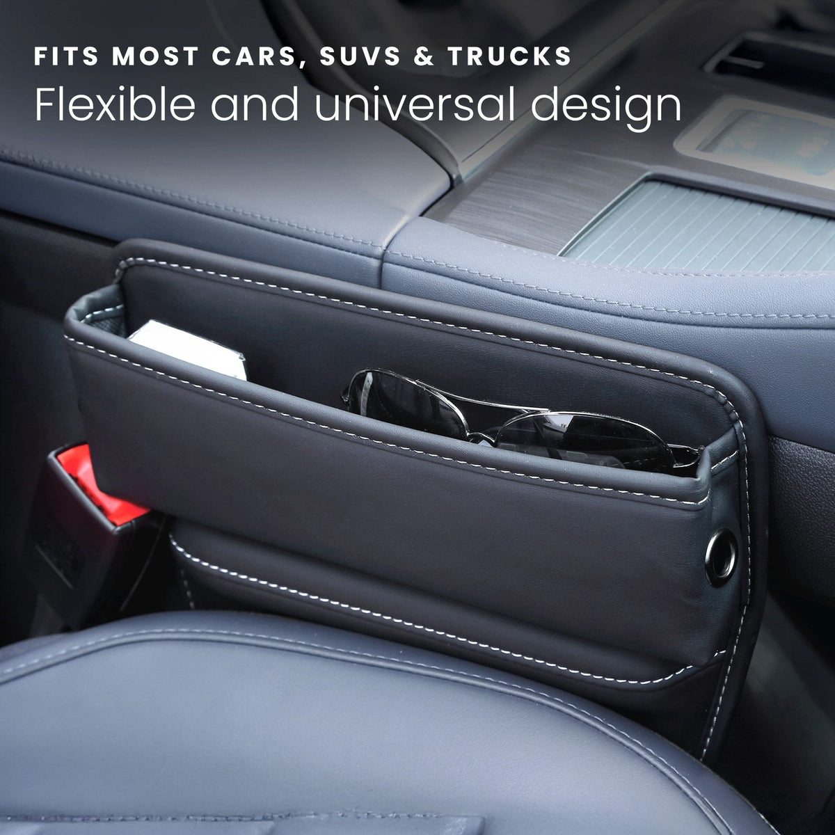 Car Seat Gap Filler Organizer Universal Fit with Charging Holes