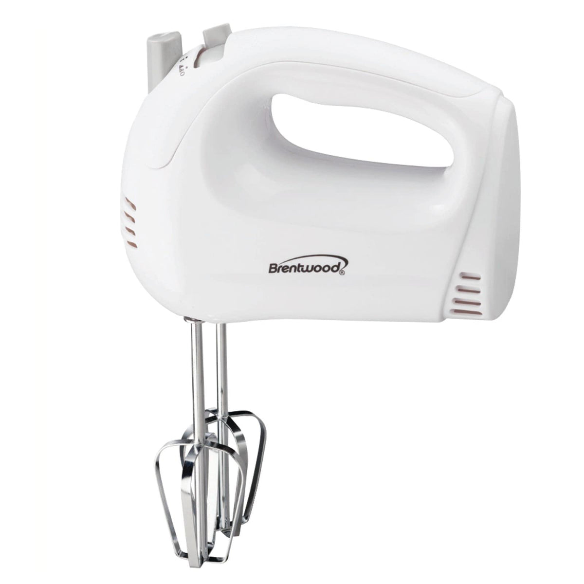 Brentwood 5-Speed White Hand Mixer