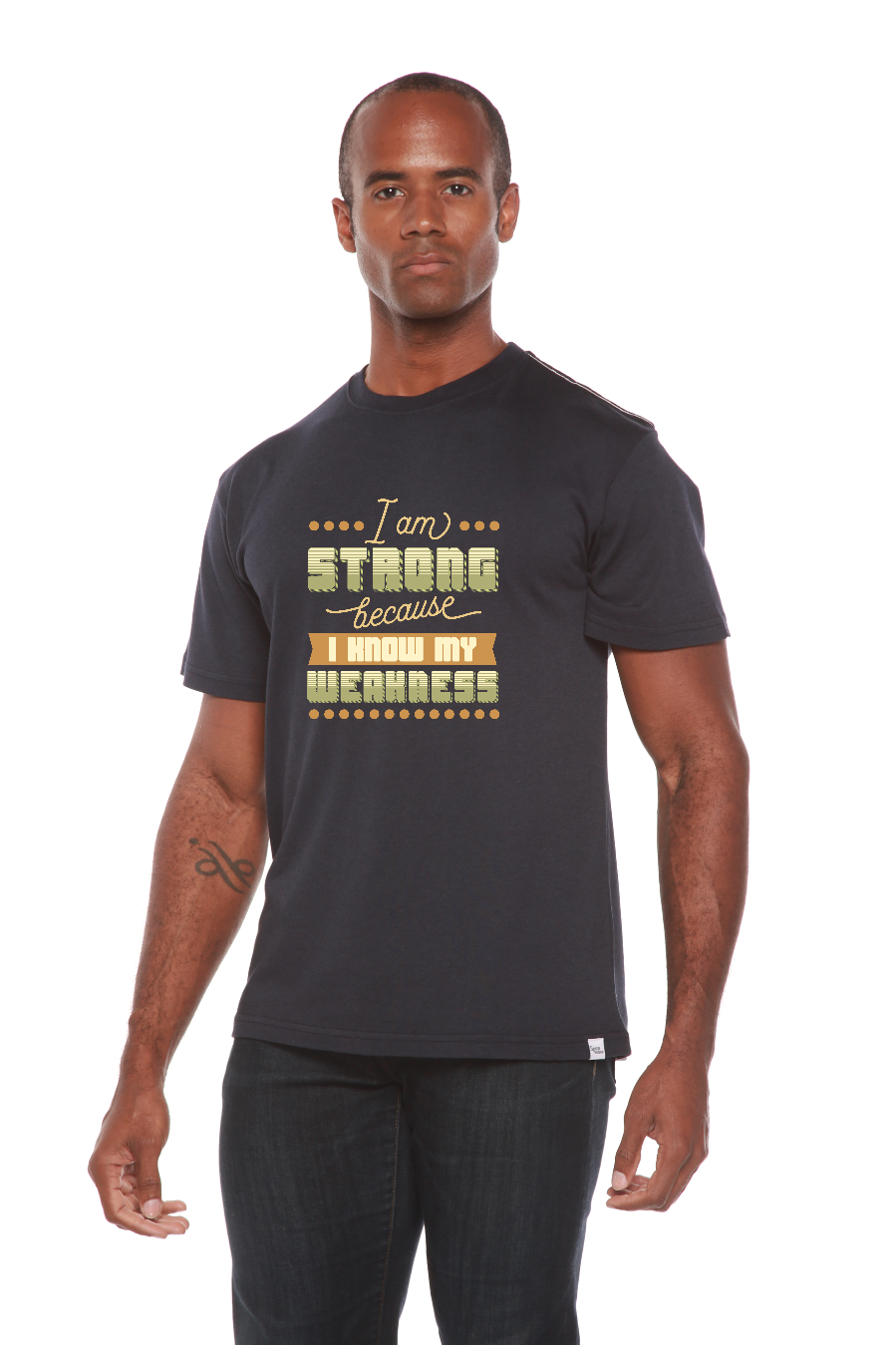 I am Strong Men's Bamboo Viscose Organic Cotton Graphic Tee