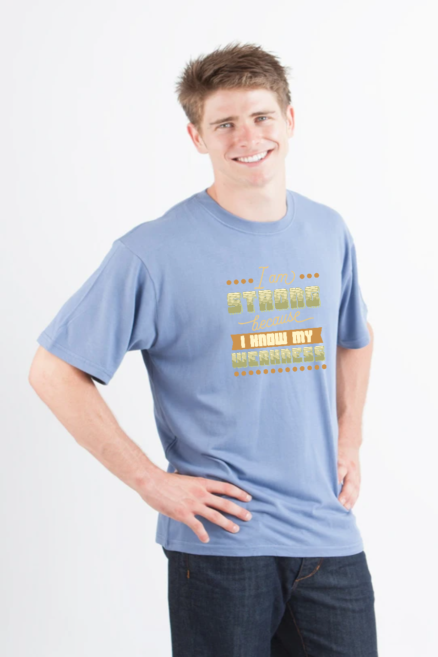 I am Strong Men's Bamboo Viscose Organic Cotton Graphic Tee