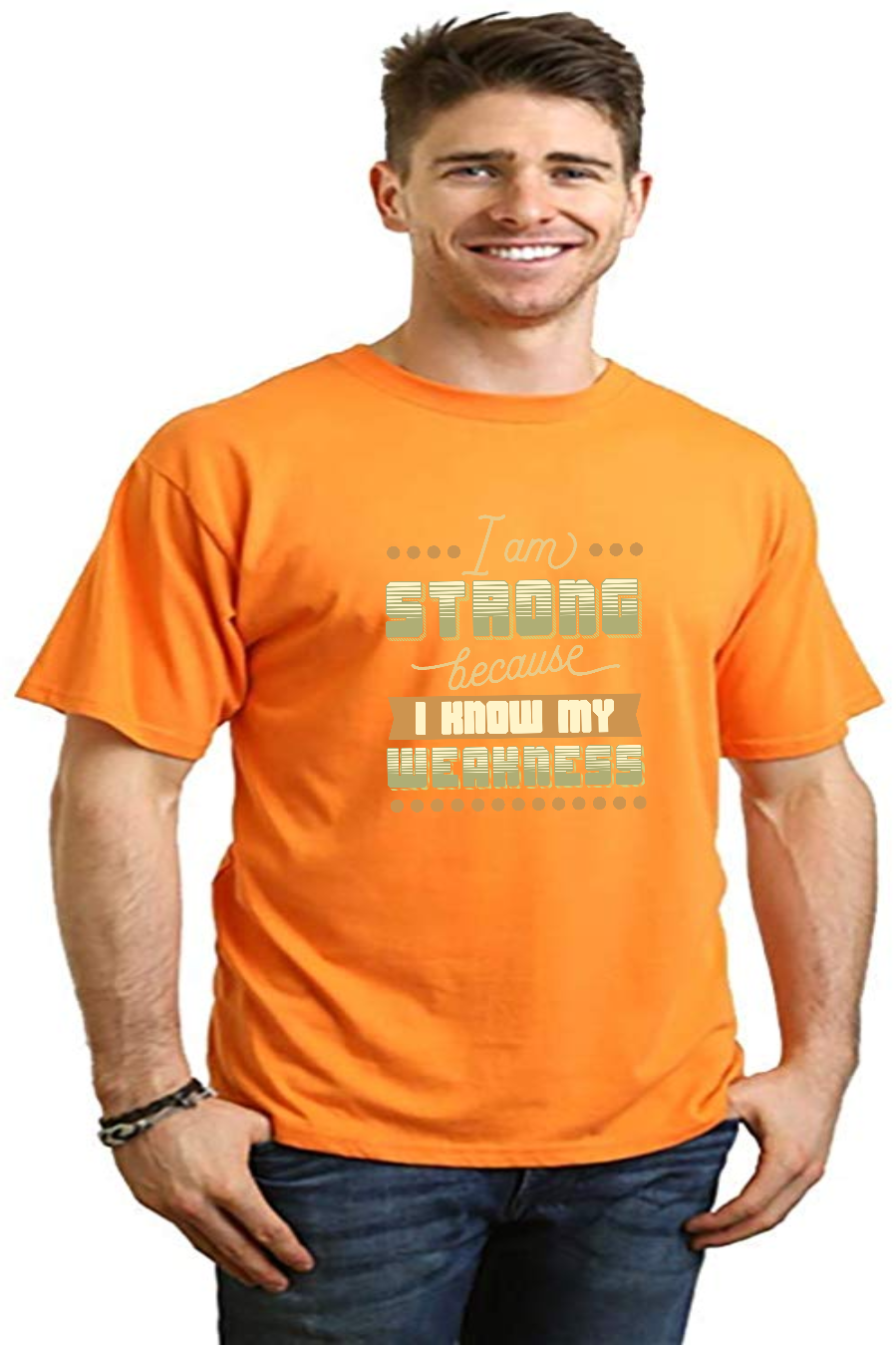 I am Strong Men's Bamboo Viscose Organic Cotton Graphic Tee