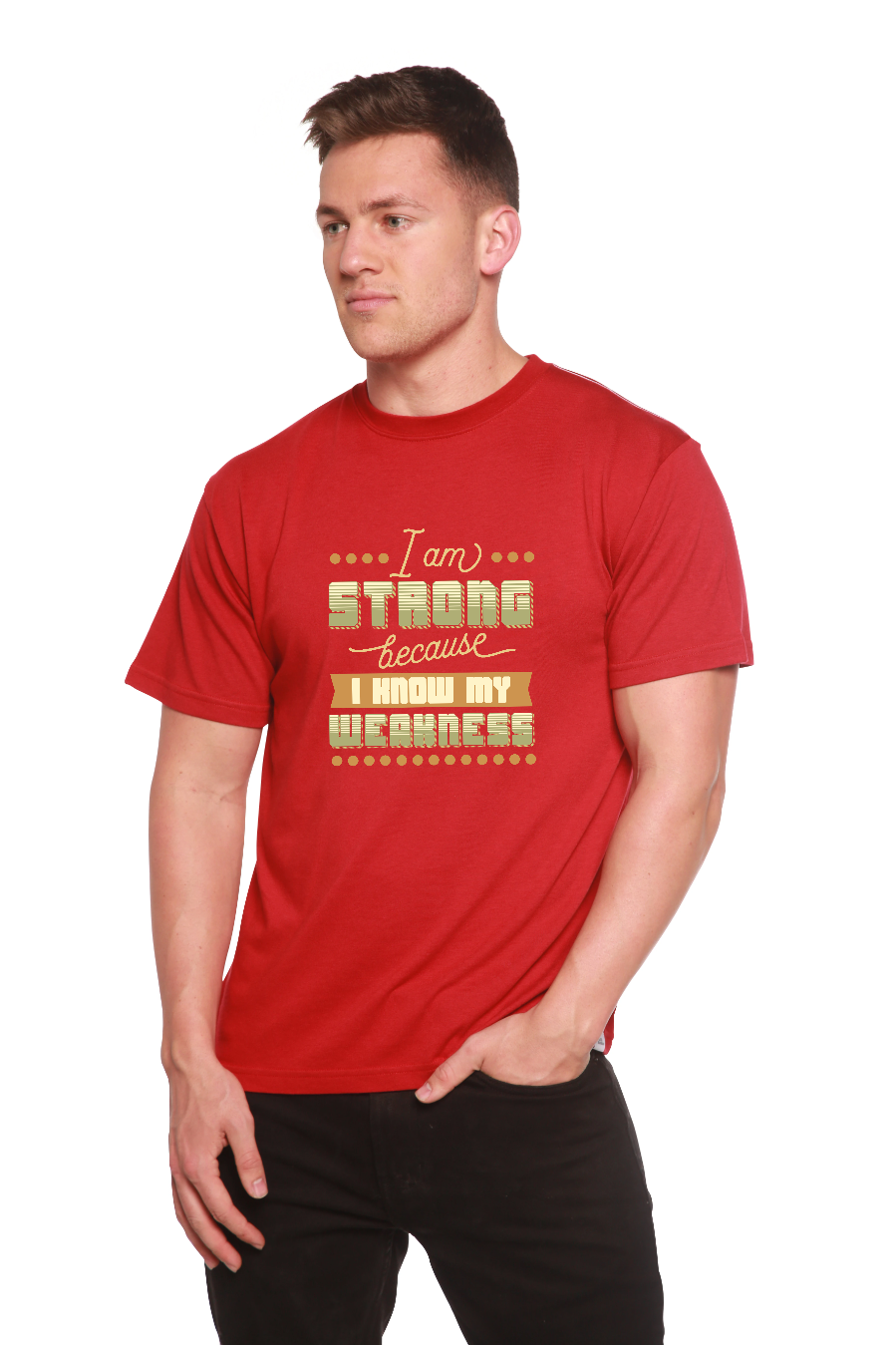 I am Strong Men's Bamboo Viscose Organic Cotton Graphic Tee