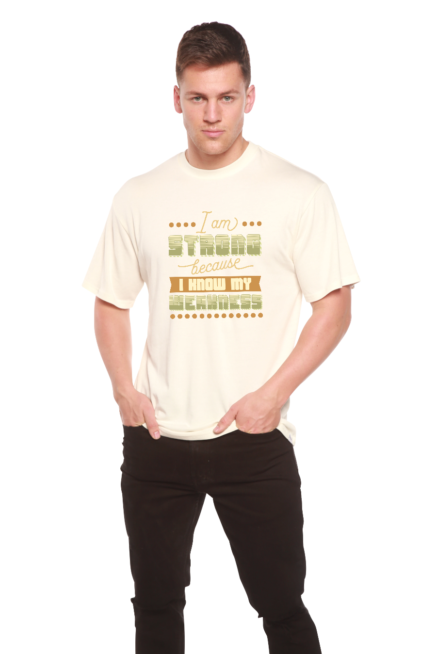 I am Strong Men's Bamboo Viscose Organic Cotton Graphic Tee