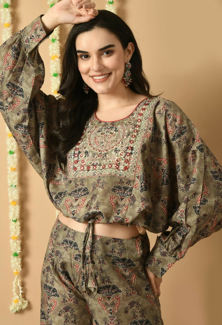 D.Green Maslin Kurta Set - Elegant 2-Piece Ethnic Wear