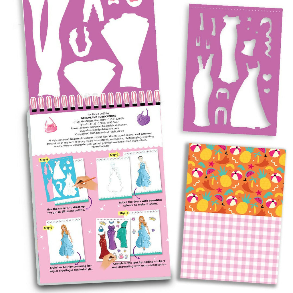 Style Studio Fashion Sketch Activity Book 2 for Girls Ages 4-8