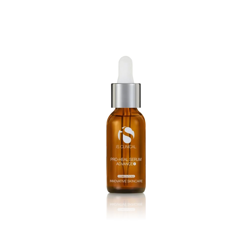 iS Clinical PRO-HEAL SERUM ADVANCE+ bottle for antioxidant protection and blemish-prone skin