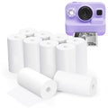 Anchioo Thermal Paper 10 Paper Rolls for Kids Instant Print Camera HD Printing Receipt Paper Set Portable Refill Paper