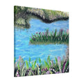 The Canal Canvas with Mounting Brackets 16x16in