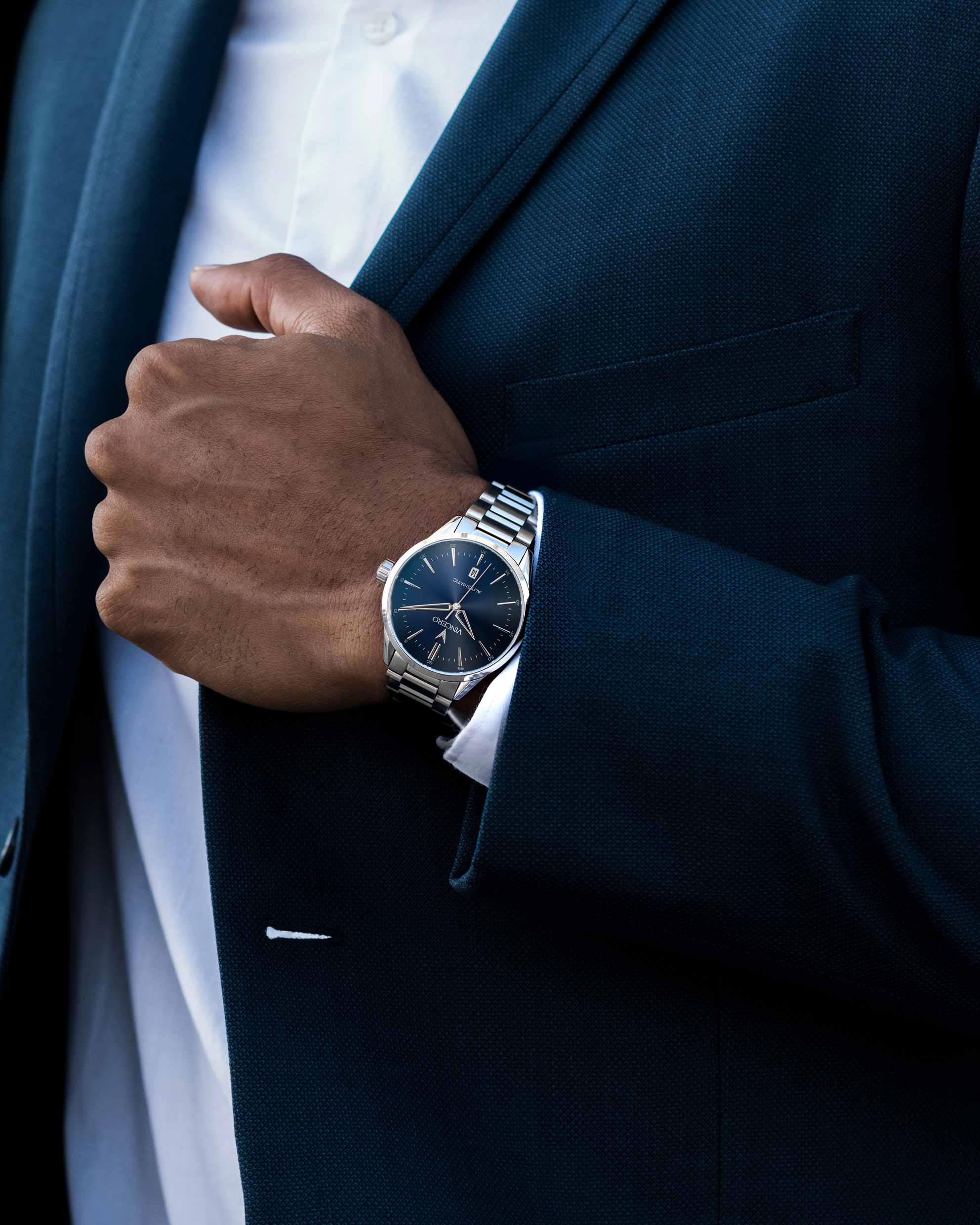 Icon Automatic Set in Silver and Blue - Matching Two-Piece Outfit