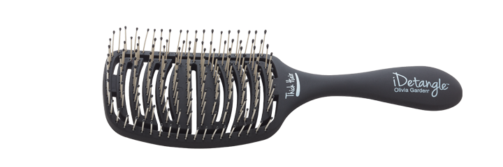 Minimalist black iDetangle hair brush for thick hair
