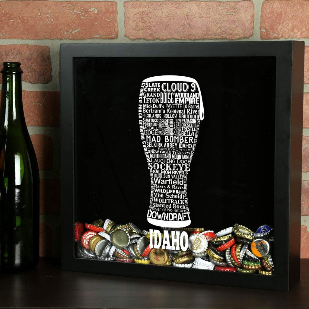 Idaho Beer Typography Shadow Box