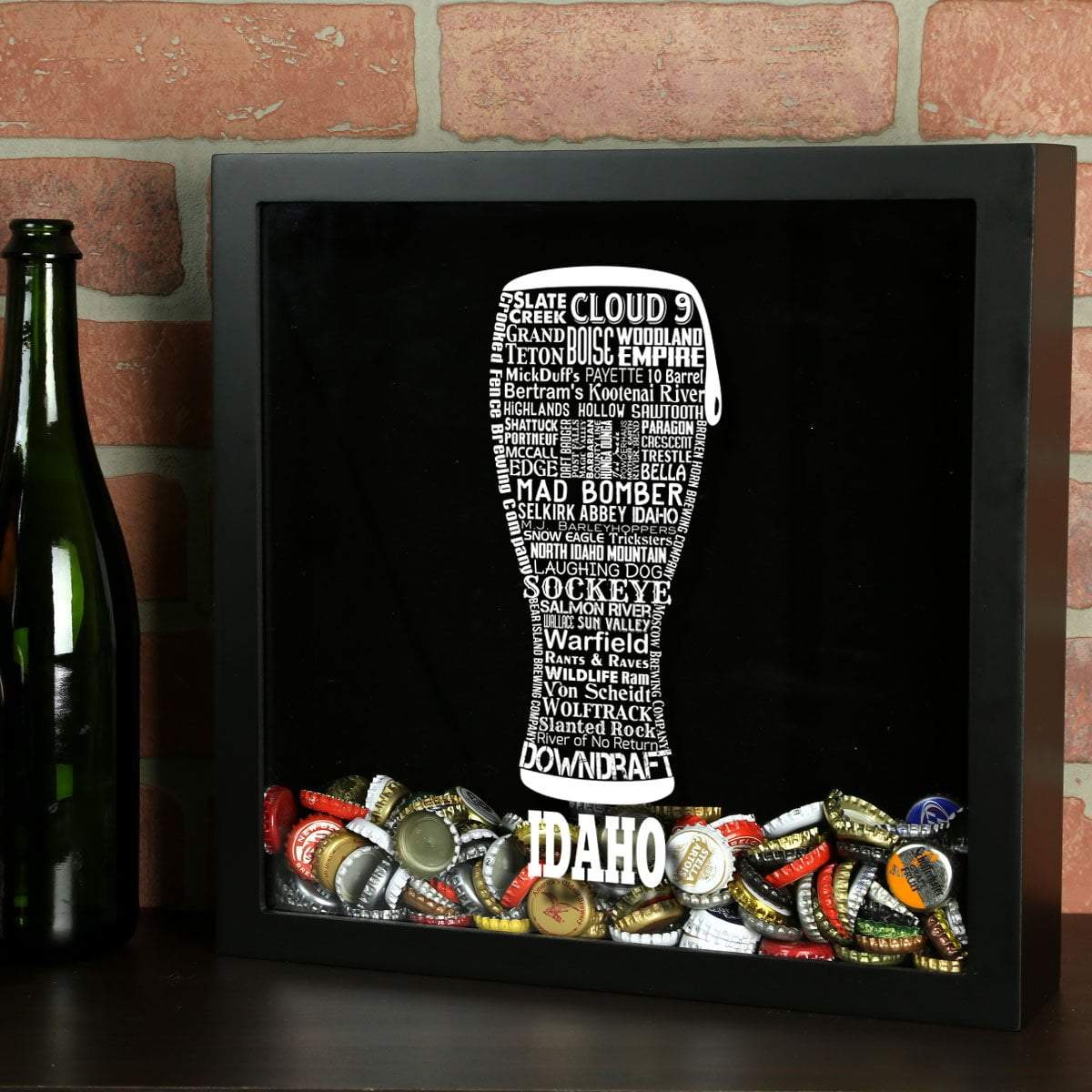 Idaho Beer Typography Shadow Box