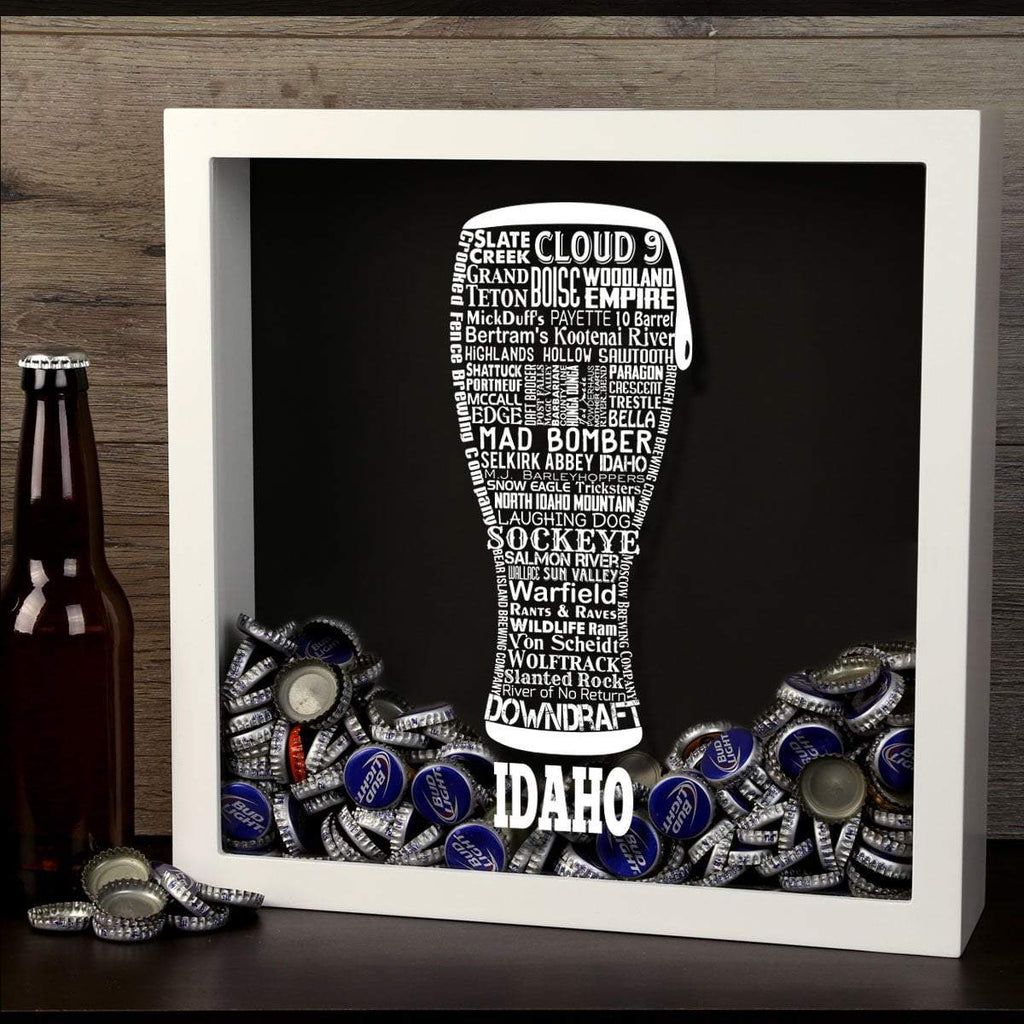 Idaho Beer Typography Shadow Box