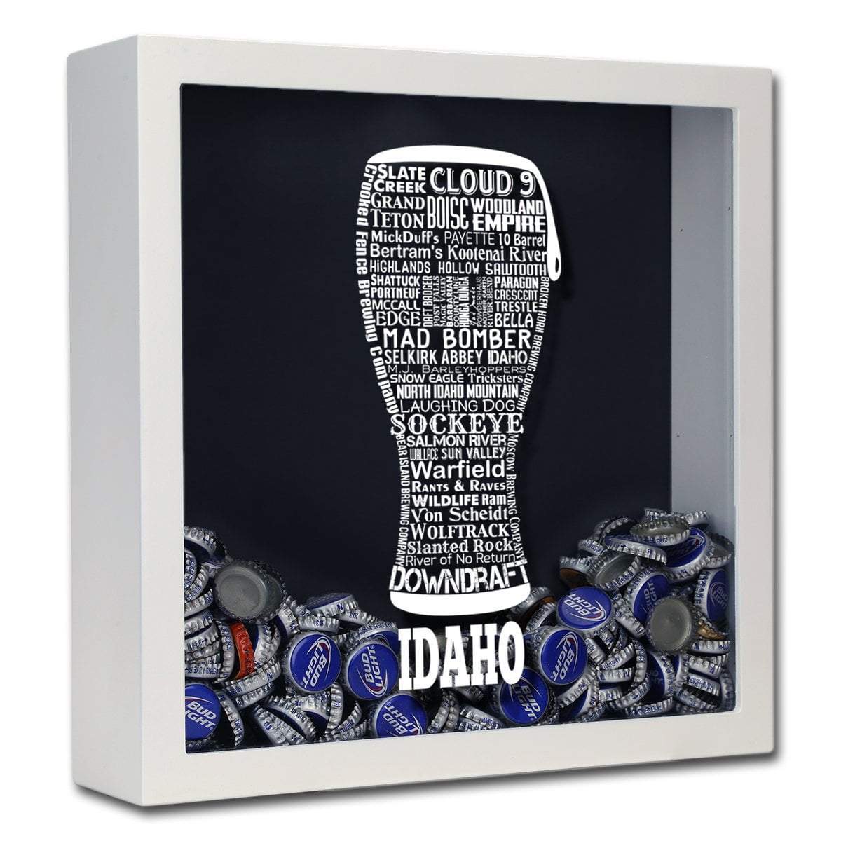 Idaho Beer Typography Shadow Box
