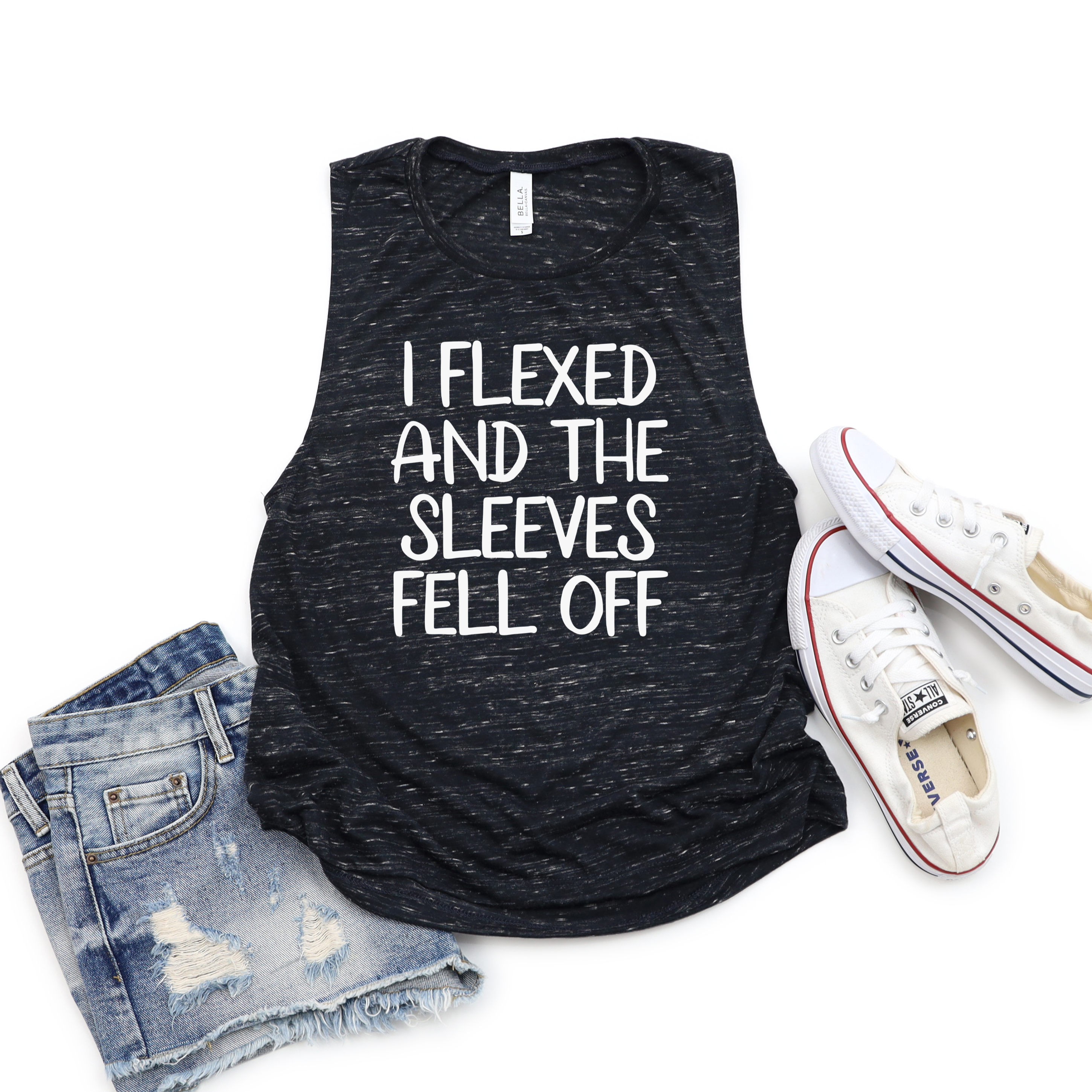 I Flexed and the Sleeves Fell Off Muscle Tank